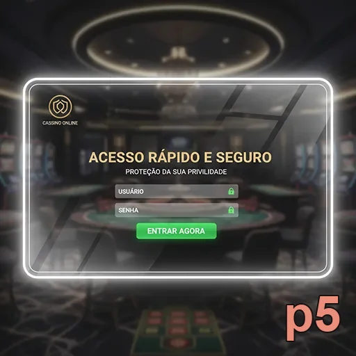Atendente em português orienta login seguro na p5
