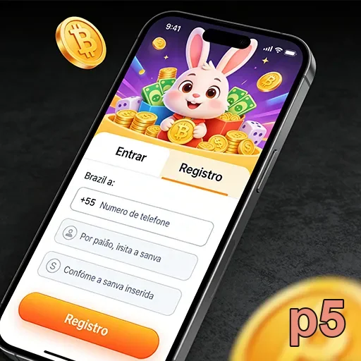 Interface leve da p5 no celular com suporte seguro